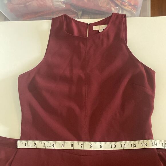 JOIE Mairead Maroon Wide-Leg Jumpsuit Size 2 - Picture 13 of 16